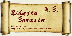Mihajlo Barašin vizit kartica